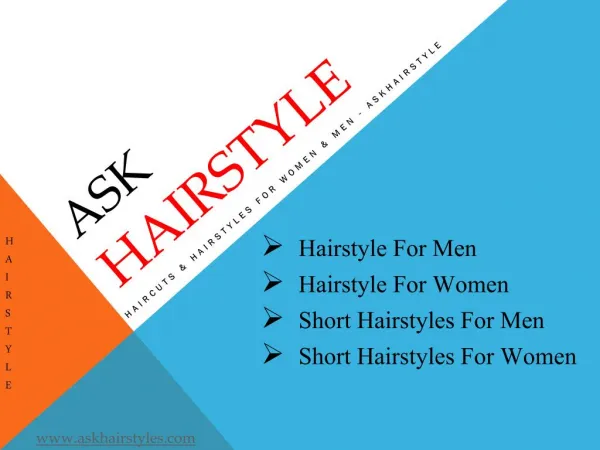 Hairstyle For Men | Short Hairstyles For Women - Askhairstyle