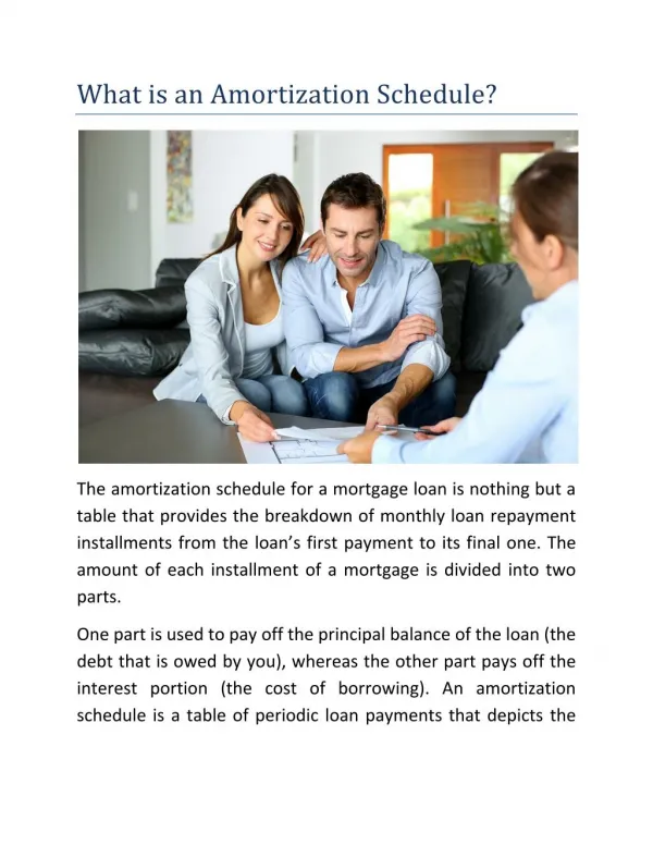 What is an Amortization Schedule?