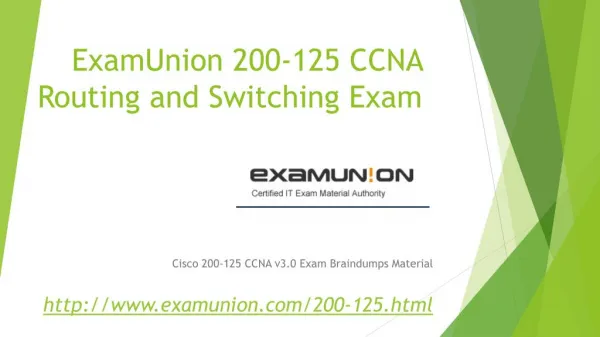 200-125 CCNA Cisco Certified Network Associate CCNA (v3.0) Real Questions