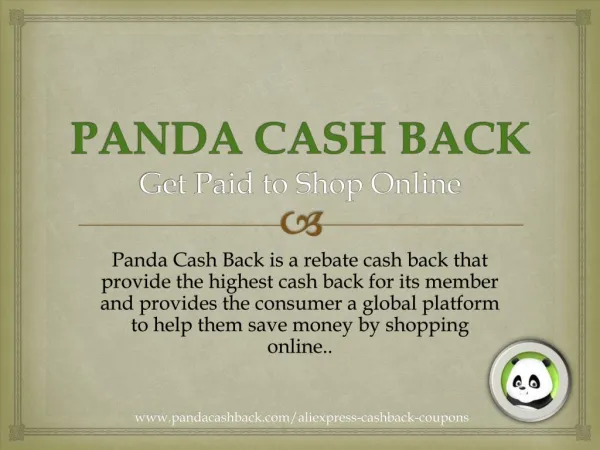 Panda Cash Back & Get Paid to Shop Online