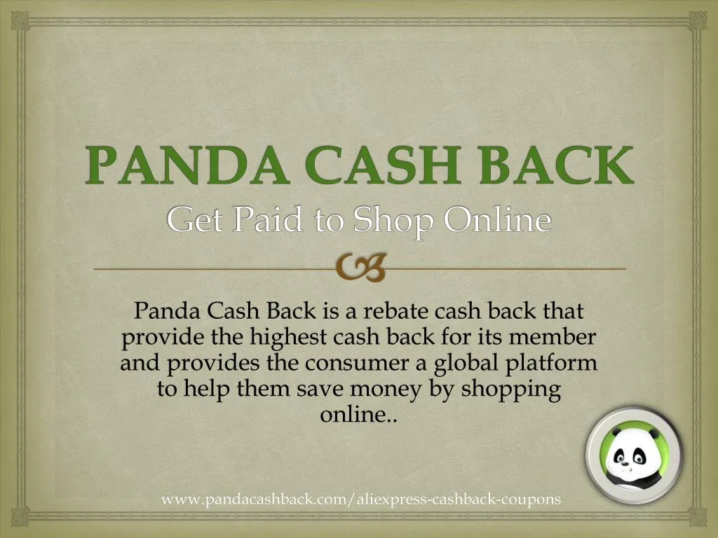 panda cash back get paid to shop online