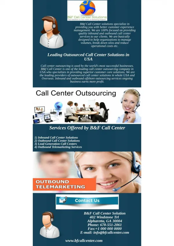 Leading Outsourced Call Center Solutions in USA