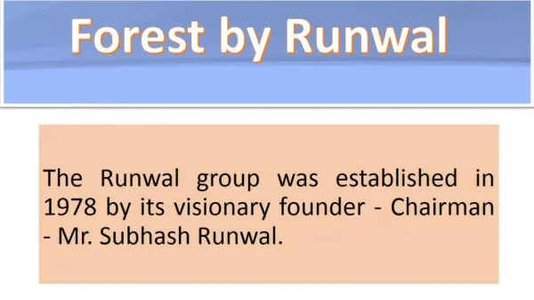 Know About Runwal Group