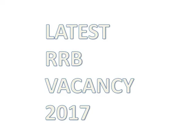 Railway Recruitment 2017