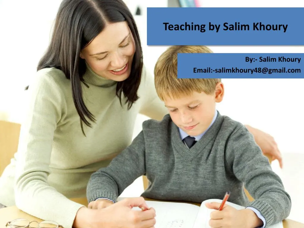 teaching by salim khoury