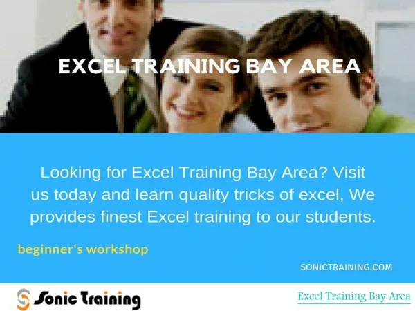 Get Sonic Certified with Excel Training Bay Area