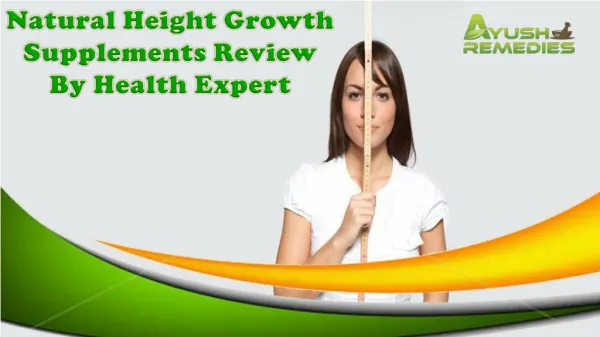 Natural Height Growth Supplements Review By Health Expert