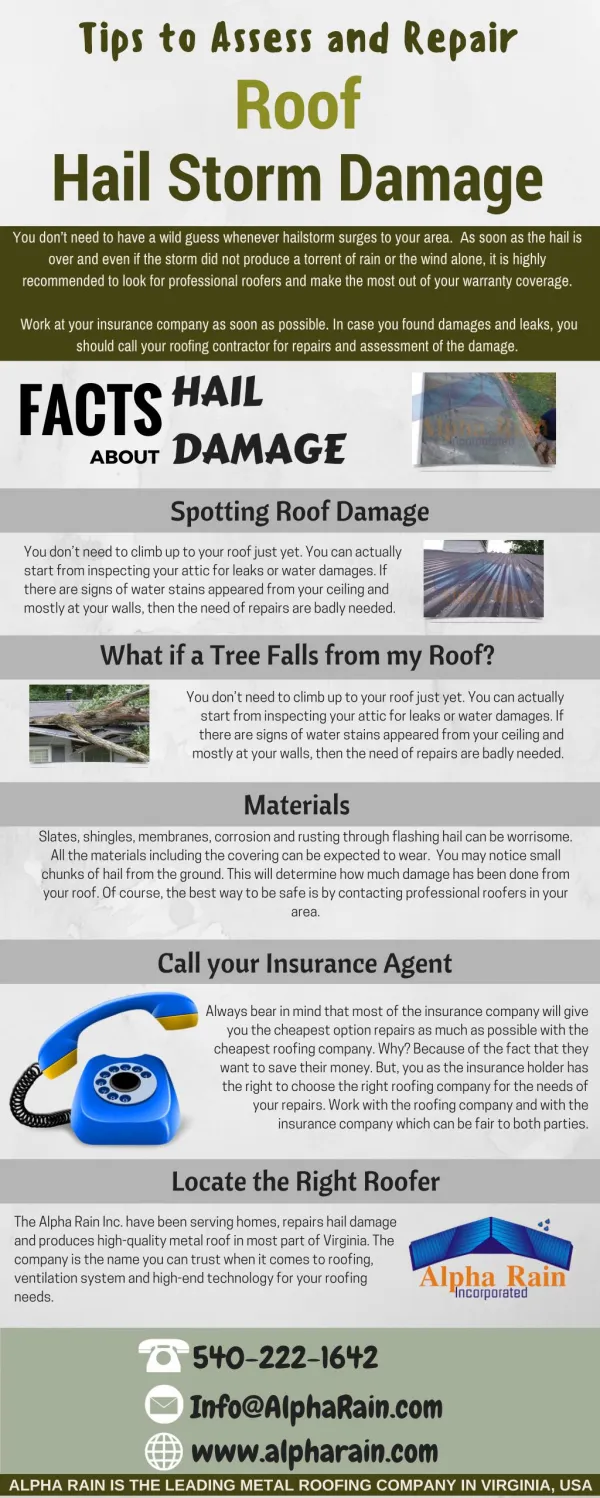 Ways to Assess and Repair Roof Hail Damage