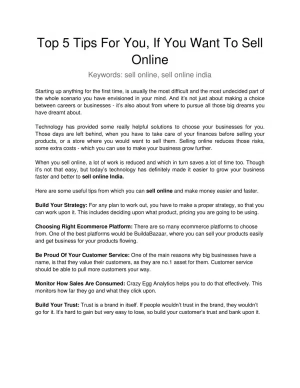 Top 5 Issues With Online Selling