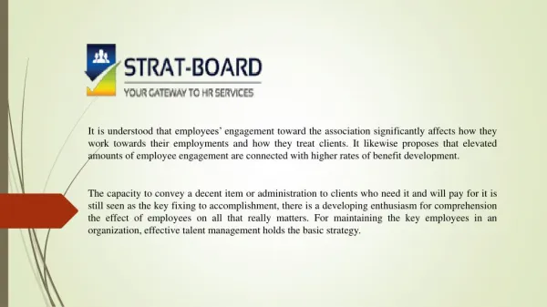 Strat Board - Benefits of employee engagement programs: