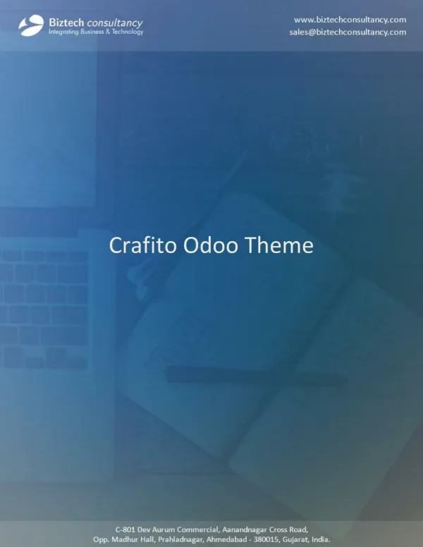 Odoo Crafito Theme - Multipurpose Odoo Template For All Industries