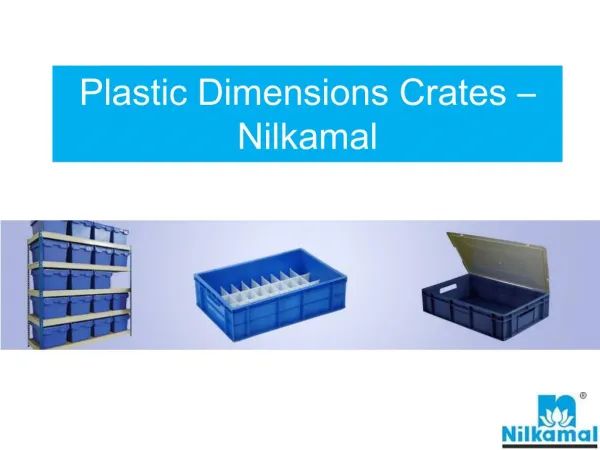 Plastic Dimensions Crates – Nilkamal