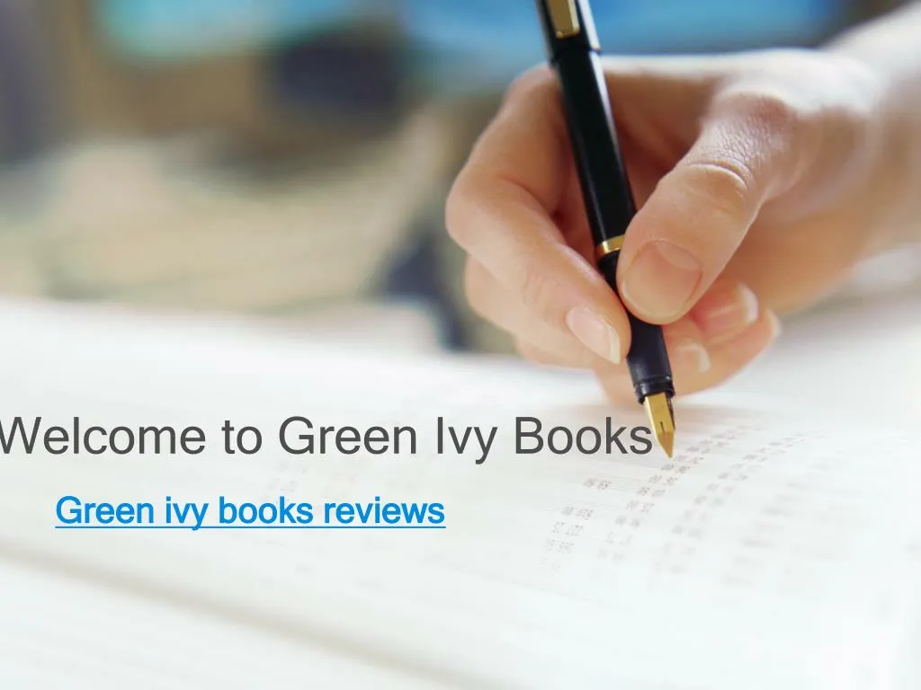 welcome to green ivy books