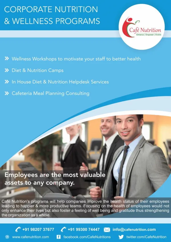Café Nutrition’s Corporate Wellness Programs To Help Companies