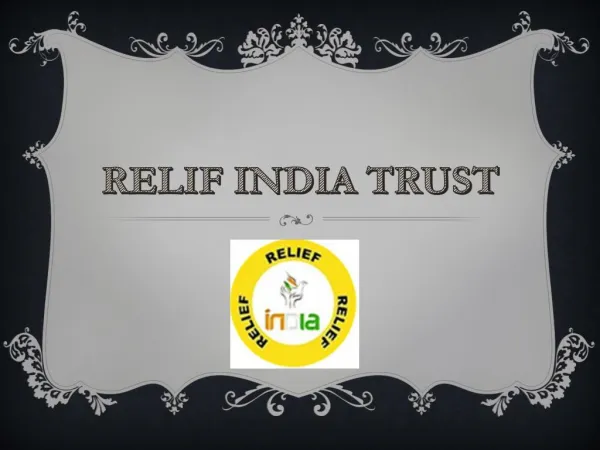 relif india trust funds