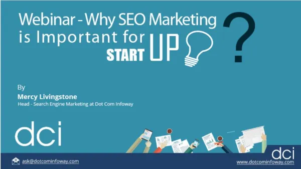 Webinar on “Why is SEO Marketing Important for a Startup”