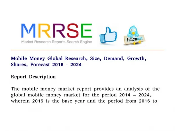 Mobile money global research, size, demand, growth, shares, forecast 2016 2024