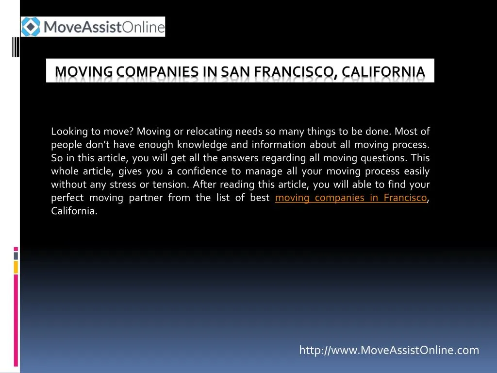 moving companies in san francisco california