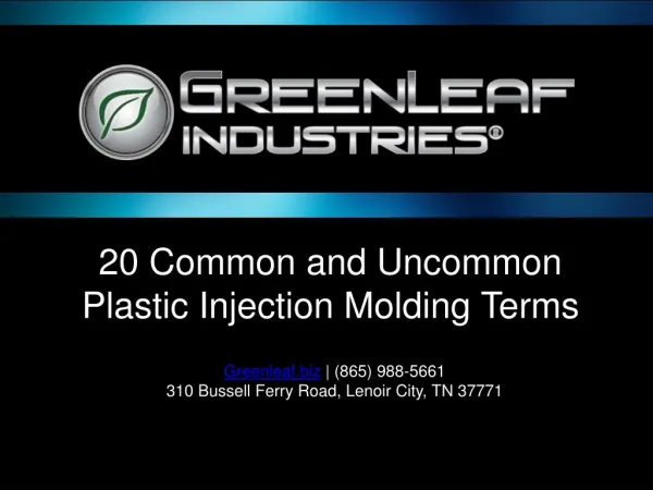 Custom Plastic Injection Molding Terms You Need To Know
