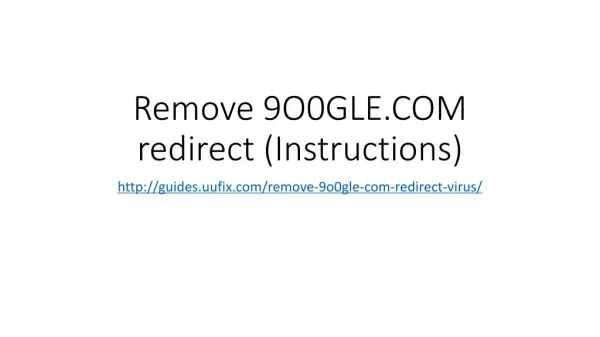 Remove 9 o0gle.com redirect (instructions)