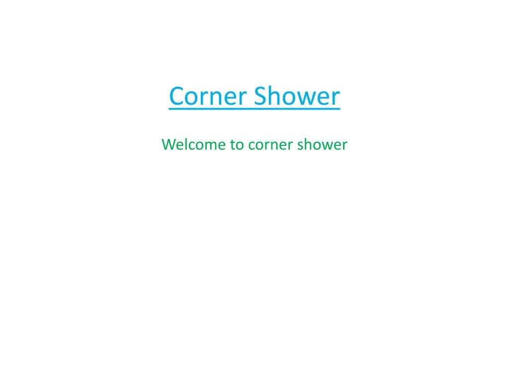 corner shower