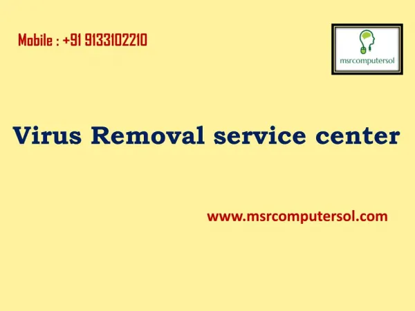 Virus Removal Service center in Hyderabad