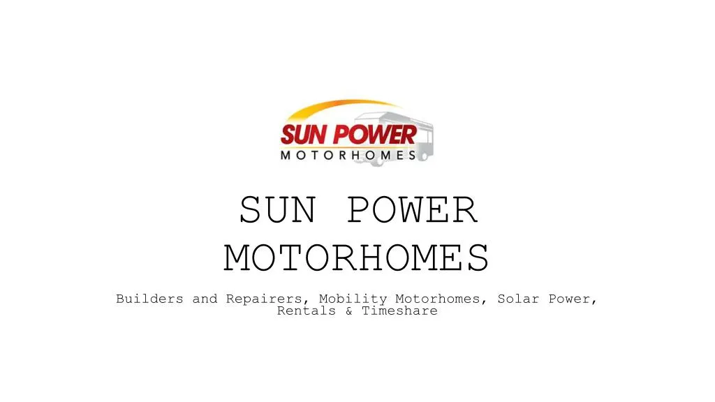 sun power motorhomes