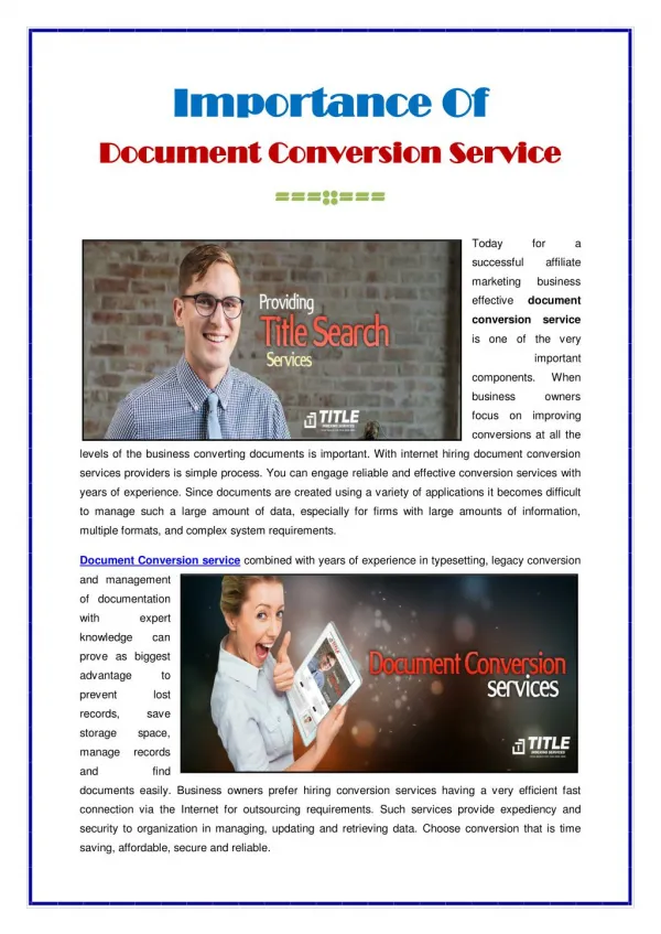 Document Conversion Service
