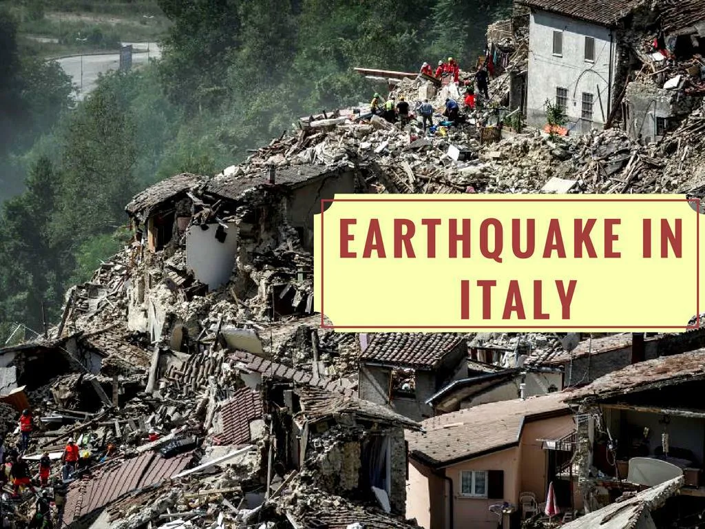 seismic tremor in italy