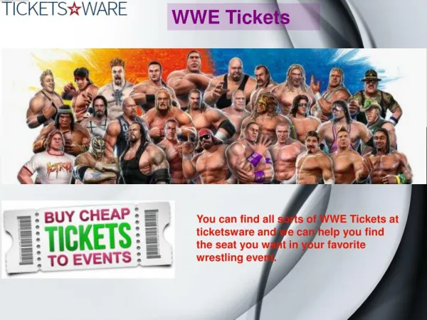 WWE Tickets_Ticketsware