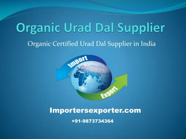 Organic Urad Dal Buyers in India