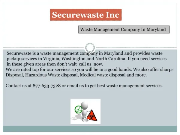 Best Waste management company in Maryland