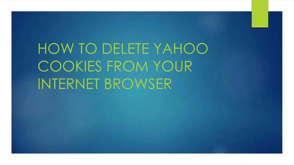 how to delete yahoo cookies from your internet browser
