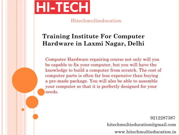 Training Institute For Computer Hardware in Laxmi Nagar, Delhi