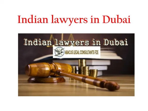 Indian Lawyers in Dubai | Abacus Legal Consultants FZE