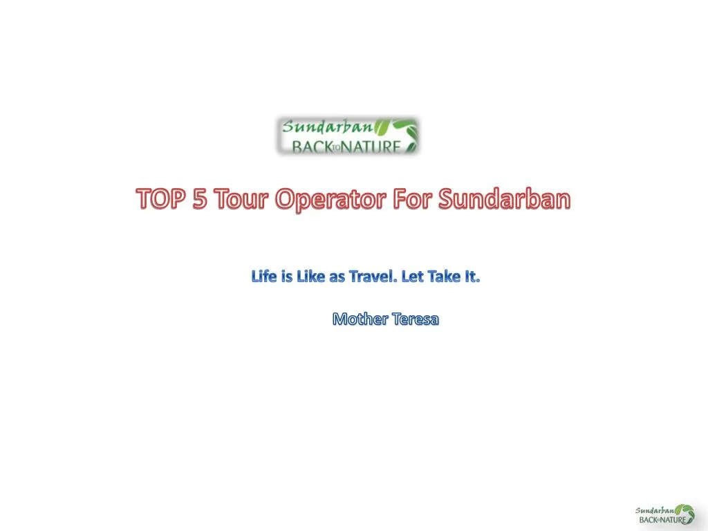 top 5 tour operator for sundarban