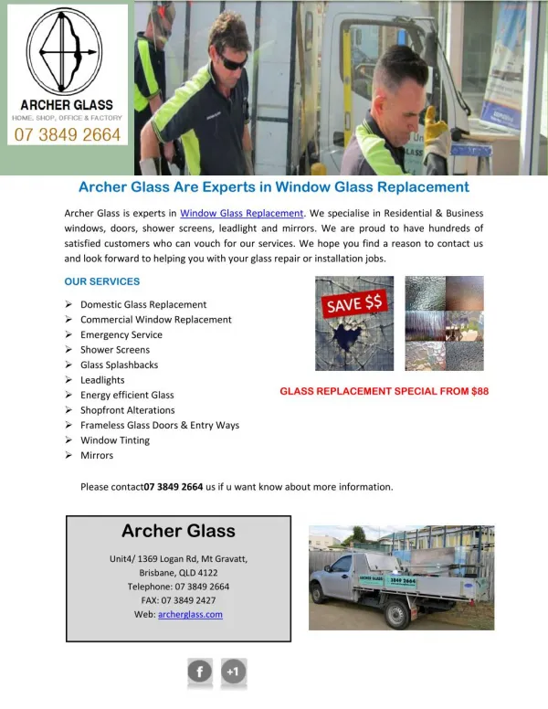 Archer Glass Are Experts in Window Glass Replacement