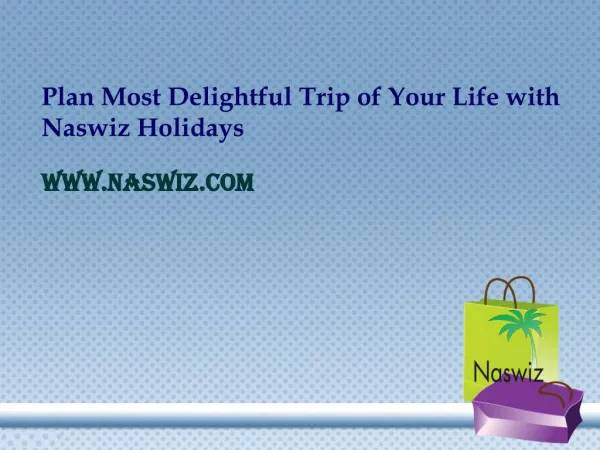 Plan Most Delightful Trip of Your Life with Naswiz Holidays