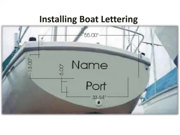 Installing Boat Lettering