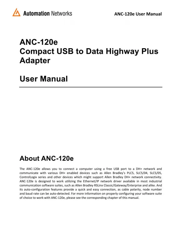 Compact USB to DH Converter User Manual