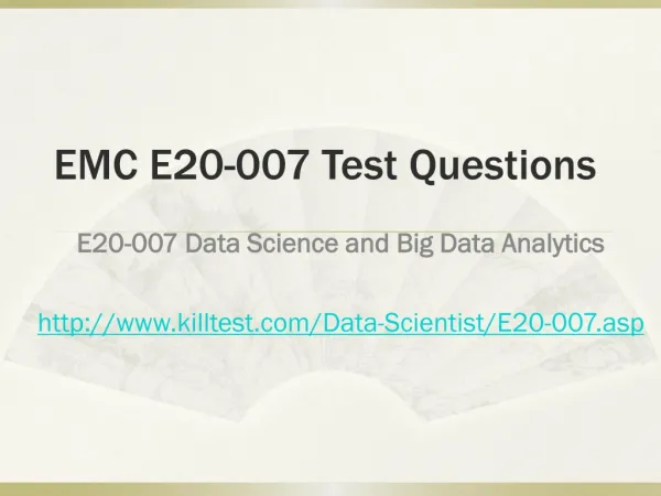 EMC E20-007 Test Questions Killtest