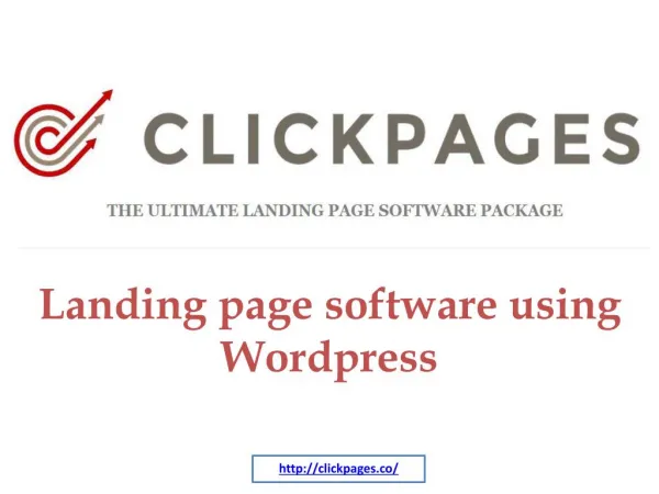 Landing page software using Wordpress