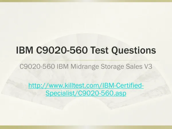 IBM C9020-560 Test Questions Killtest