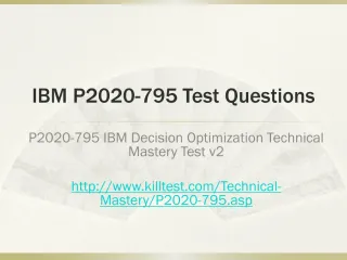 IBM P2020-795 Test Questions Killtest