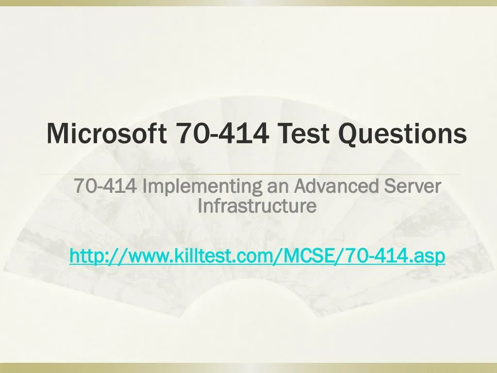 microsoft 70 414 test questions