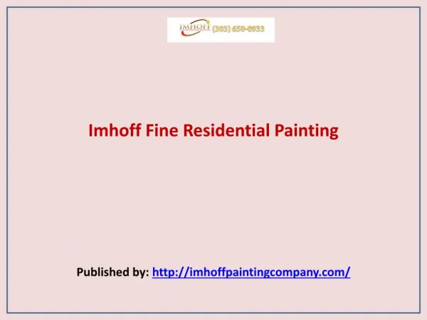 Imhoff-Imhoff Fine Residential Painting