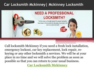 Car locksmith Mckinney - slide 1
