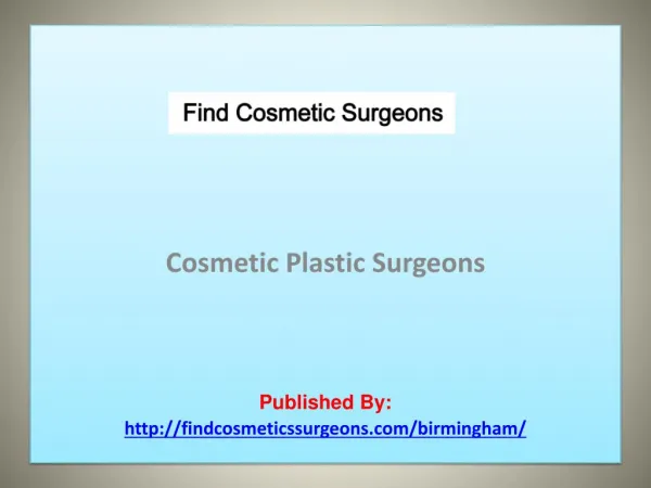 Find Cosmetic Surgeons-Cosmetic Plastic Surgeons