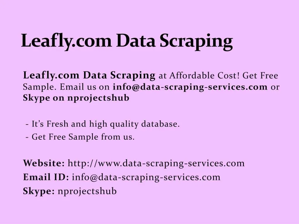 leafly com data scraping