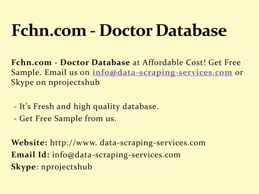 fchn com doctor database